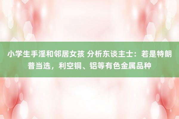 小学生手淫和邻居女孩 分析东谈主士：若是特朗普当选，利空铜、铝等有色金属品种