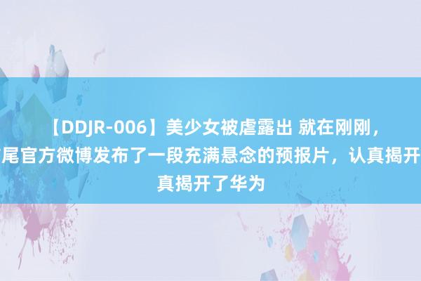 【DDJR-006】美少女被虐露出 就在刚刚，华为结尾官方微博发布了一段充满悬念的预报片，认真揭开了华为