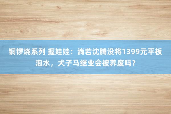 铜锣烧系列 握娃娃：淌若沈腾没将1399元平板泡水，犬子马继业会被养废吗？