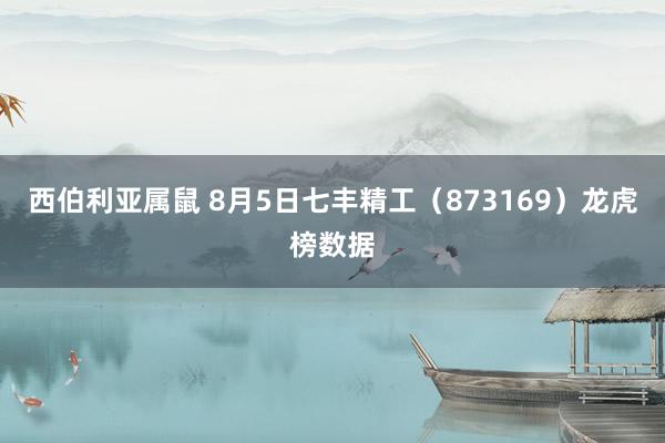 西伯利亚属鼠 8月5日七丰精工（873169）龙虎榜数据