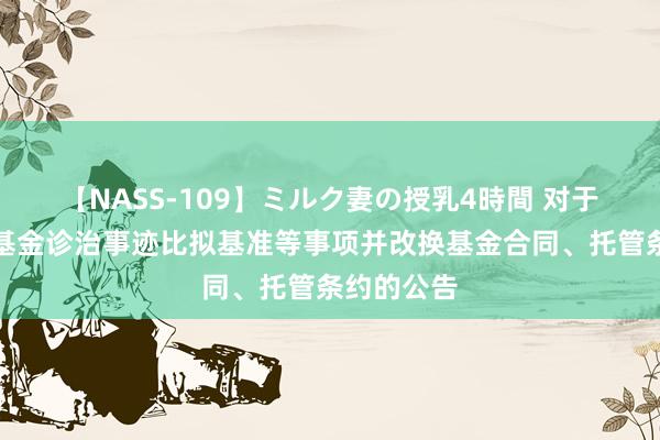 【NASS-109】ミルク妻の授乳4時間 对于旗下部分基金诊治事迹比拟基准等事项并改换基金合同、托管条约的公告