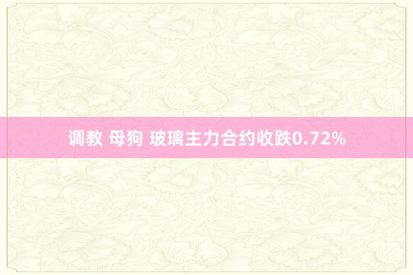 调教 母狗 玻璃主力合约收跌0.72%