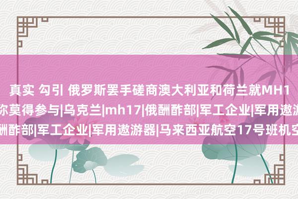 真实 勾引 俄罗斯罢手磋商澳大利亚和荷兰就MH17被击落的索赔，辩称莫得参与|乌克兰|mh17|俄酬酢部|军工企业|军用遨游器|马来西亚航空17号班机空难